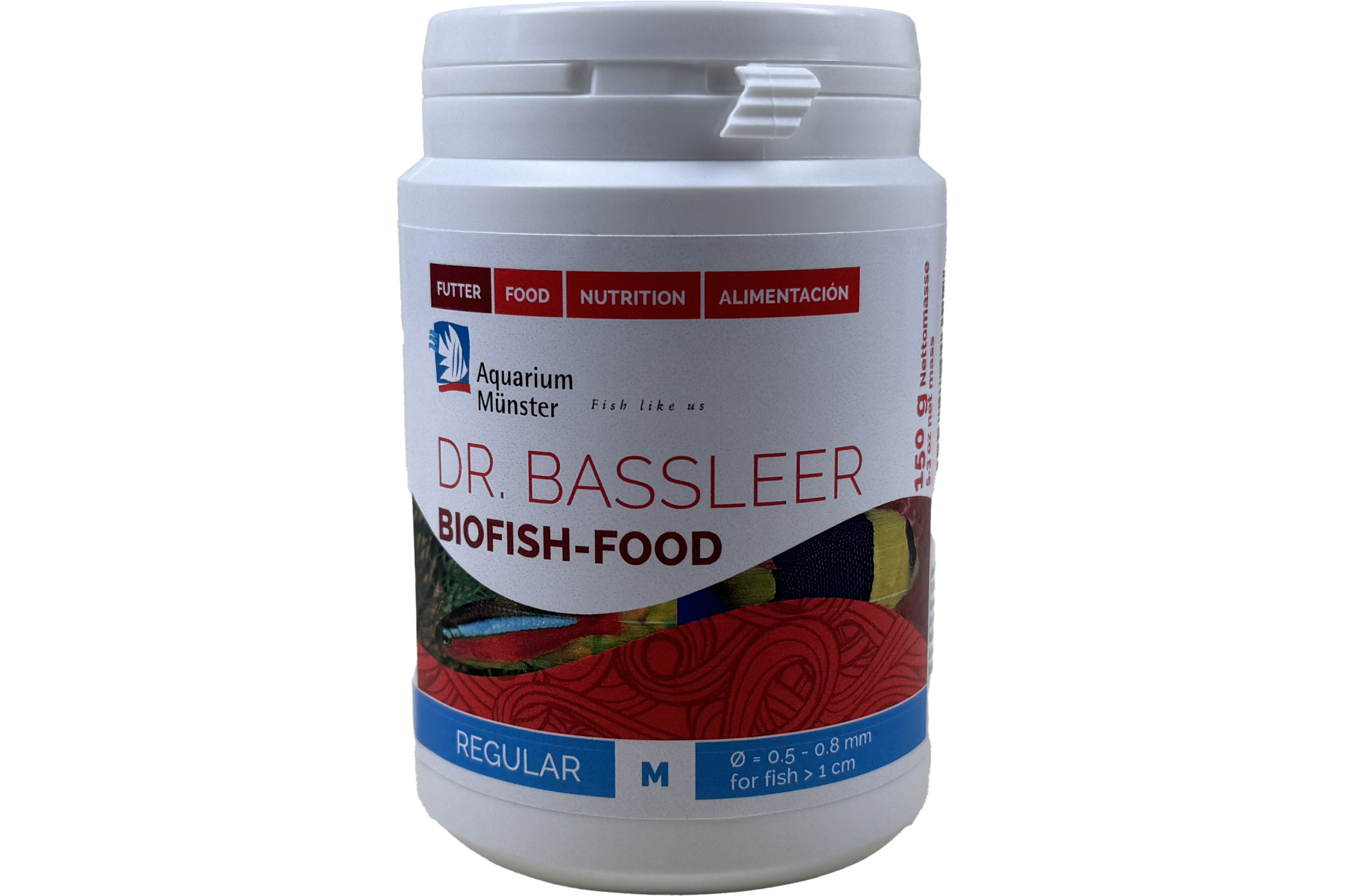 Dose Fischfutter Dr. Bassleer Biofish-Food, Regular M